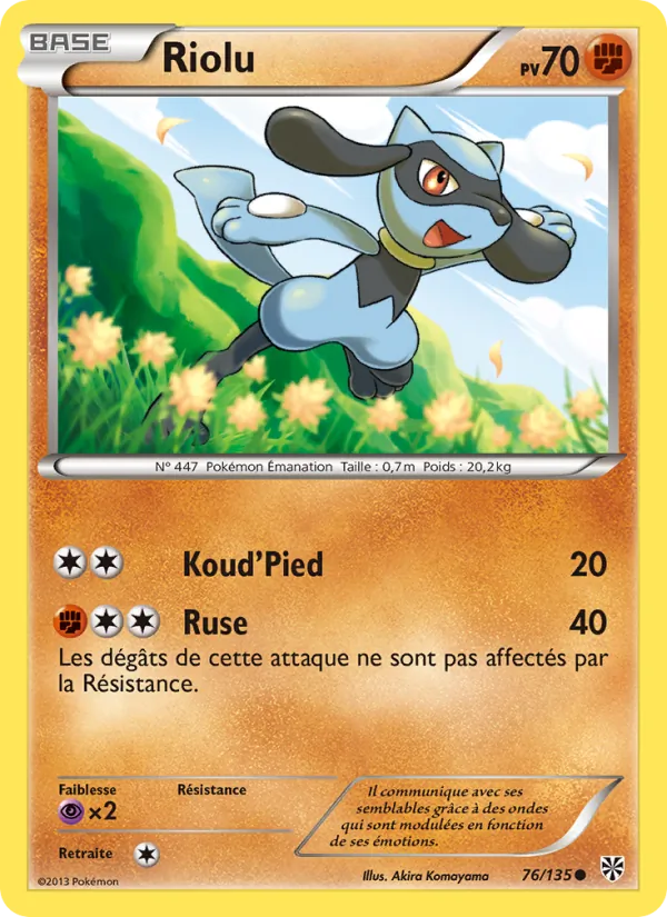 Carte Pokémon Riolu 76/135 de l'extension Tempète Plasma