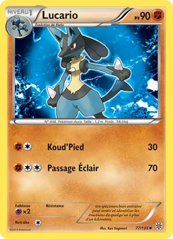 Carte Pokémon Lucario 77 — Tempète Plasma
