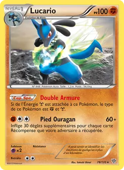 Carte Pokémon Lucario 78 — Tempète Plasma