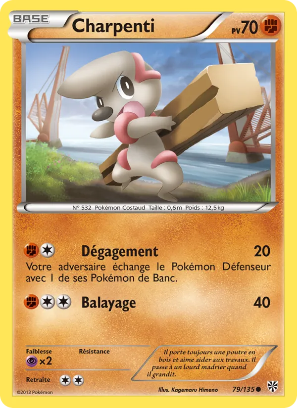 Carte Pokémon Charpenti 79/135 de l'extension Tempète Plasma