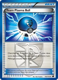 Carte Pokémon Team Plasma Ball 105 — Glaciation Plasma