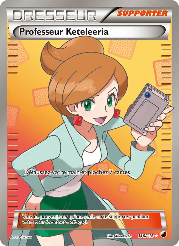 Carte Pokémon Professeur Keteleeria 116/116 de l'extension Glaciation Plasma