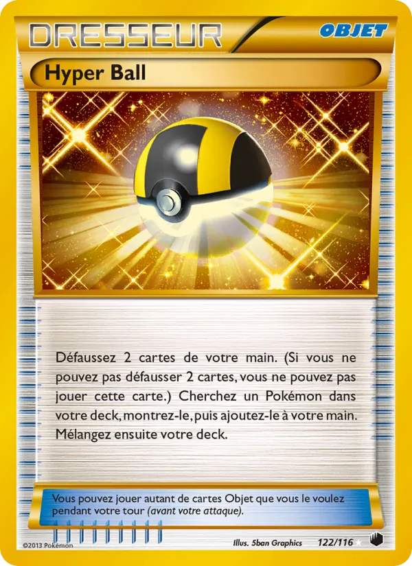 Carte Pokémon Hyper Ball 122/116 de l'extension Glaciation Plasma