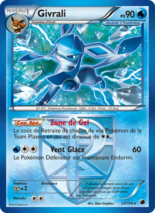 Carte Pokémon Givrali 23/116 de l'extension Glaciation Plasma