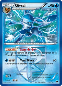 Carte Pokémon Givrali 23 — Glaciation Plasma