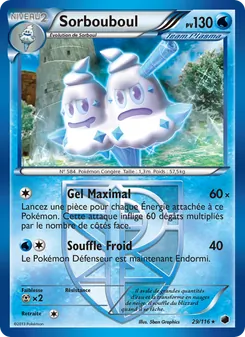 Carte Pokémon Sorbouboul 29 — Glaciation Plasma