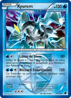 Carte Pokémon Kyurem 31 — Glaciation Plasma