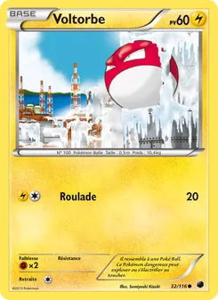 Carte Pokémon Voltorbe 32 — Glaciation Plasma