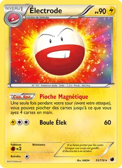 Carte Pokémon Électrode 33 — Glaciation Plasma
