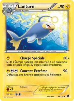 Carte Pokémon Lanturn 36 — Glaciation Plasma
