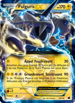 Carte Pokémon Fulguris-EX 38 — Glaciation Plasma