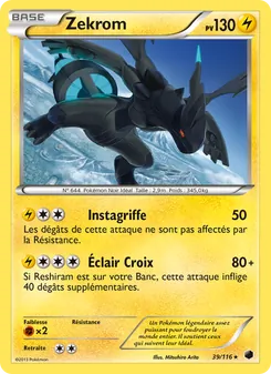 Carte Pokémon Zekrom 39 — Glaciation Plasma