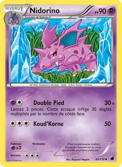 Carte Pokémon Nidorino 44