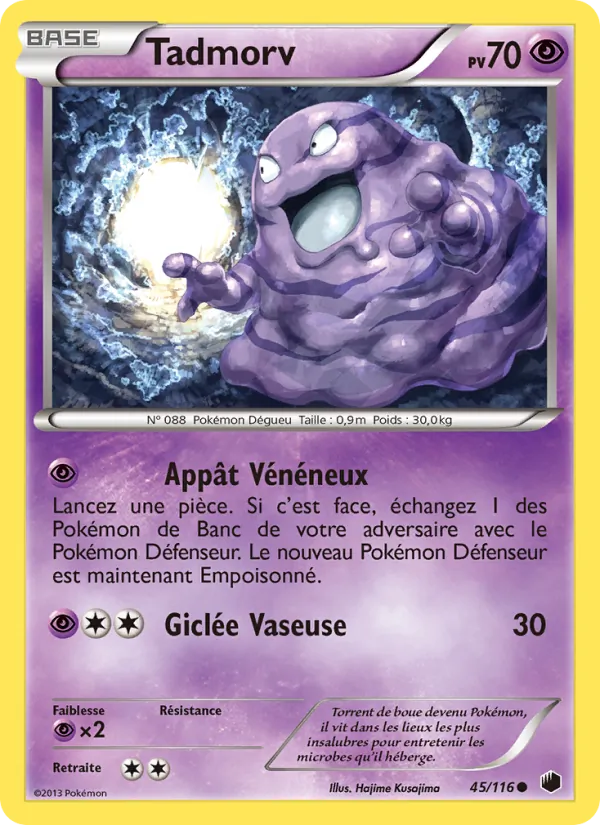 Carte Pokémon Tadmorv 45/116 de l'extension Glaciation Plasma
