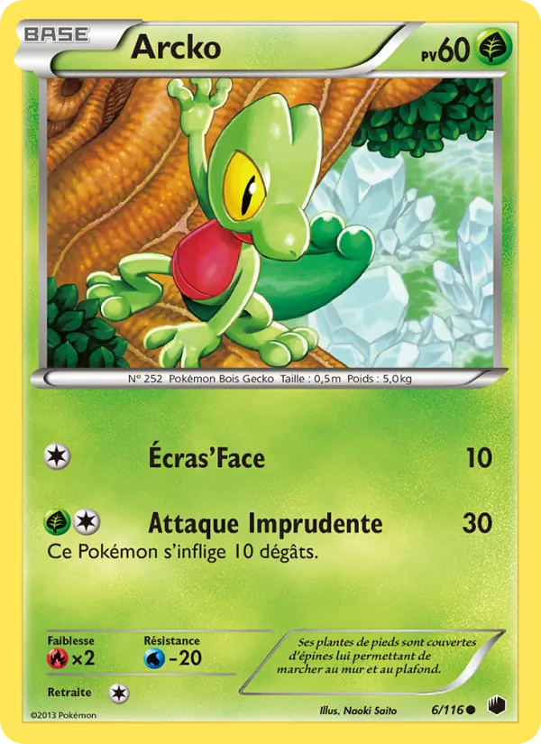 Carte Pokémon Arcko 6/116 de l'extension Glaciation Plasma