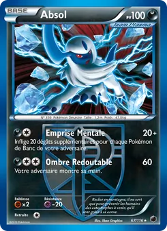 Carte Pokémon Absol 67 — Glaciation Plasma