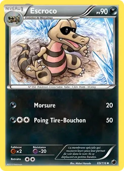 Carte Pokémon Escroco 69 — Glaciation Plasma