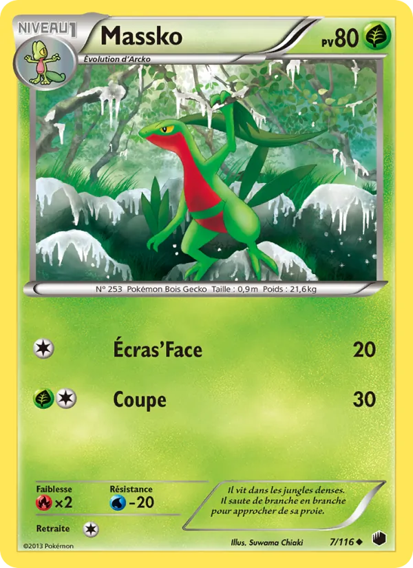 Carte Pokémon Massko 7/116 de l'extension Glaciation Plasma