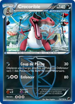 Carte Pokémon Crocorible 70 — Glaciation Plasma
