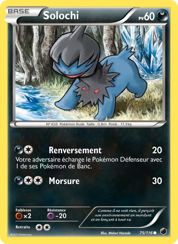 Carte Pokémon Solochi 75/116 de l'extension Glaciation Plasma