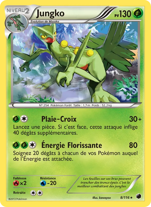 Carte Pokémon Jungko 8/116 de l'extension Glaciation Plasma