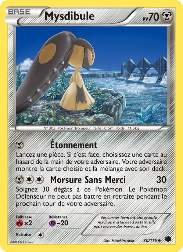 Carte Pokémon Mysdibule 80/116 de l'extension Glaciation Plasma