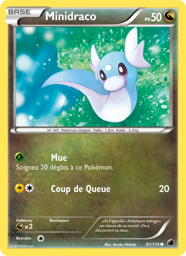 Carte Pokémon Minidraco 81/116 de l'extension Glaciation Plasma