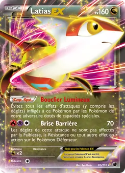 Carte Pokémon Latias-EX 85 — Glaciation Plasma