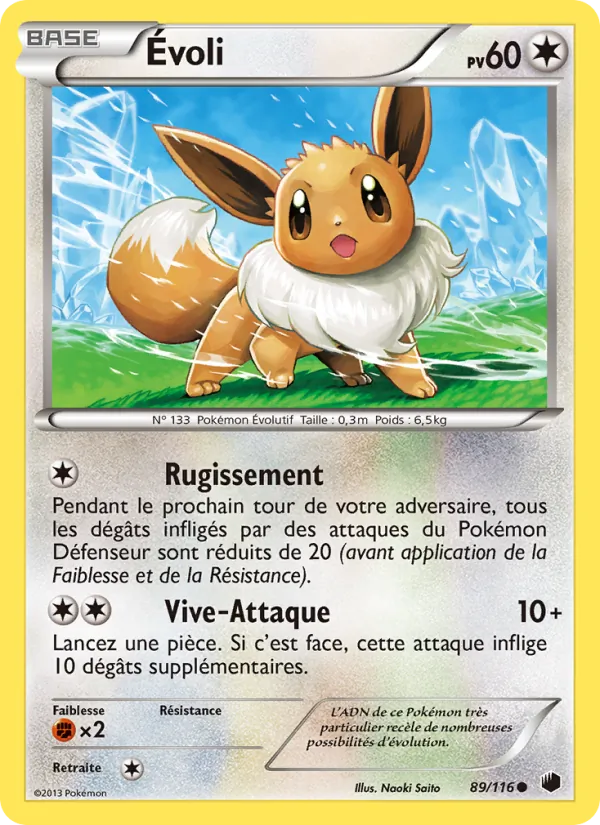 Carte Pokémon Évoli 89/116 de l'extension Glaciation Plasma