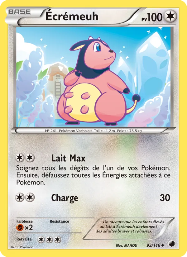 Carte Pokémon Écrémeuh 93/116 de l'extension Glaciation Plasma