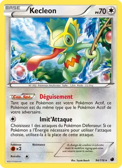 Carte Pokémon Kecleon 94 — Glaciation Plasma