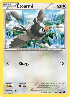 Carte Pokémon Étourmi 95 — Glaciation Plasma