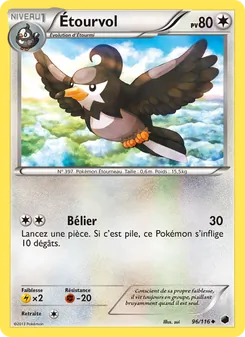 Carte Pokémon Étourvol 96 — Glaciation Plasma