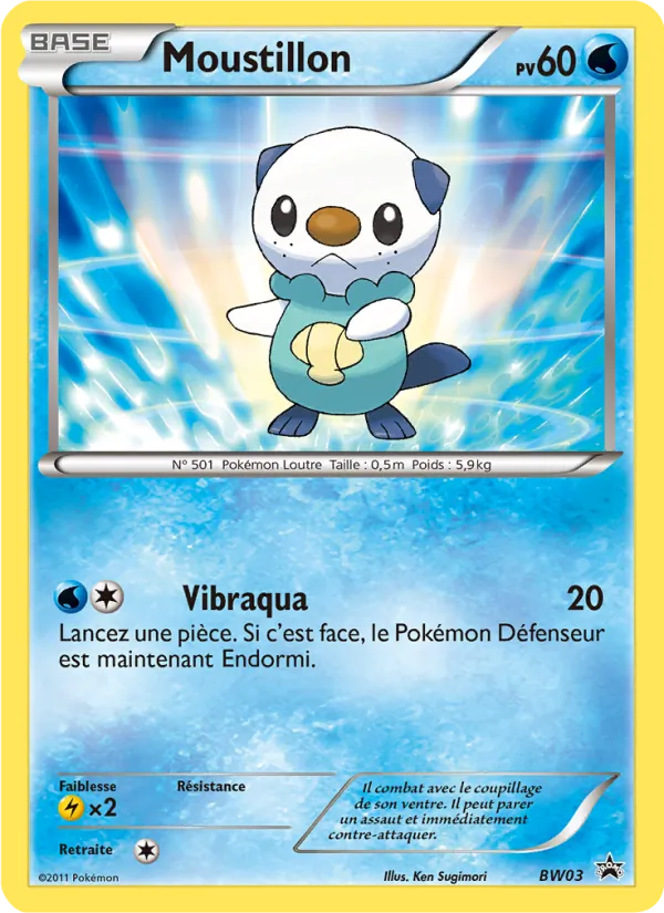 Carte Pokémon Moustillon BW03/101 de l'extension Promo BW