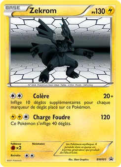 Carte Pokémon Zekrom BW05 — Promo BW