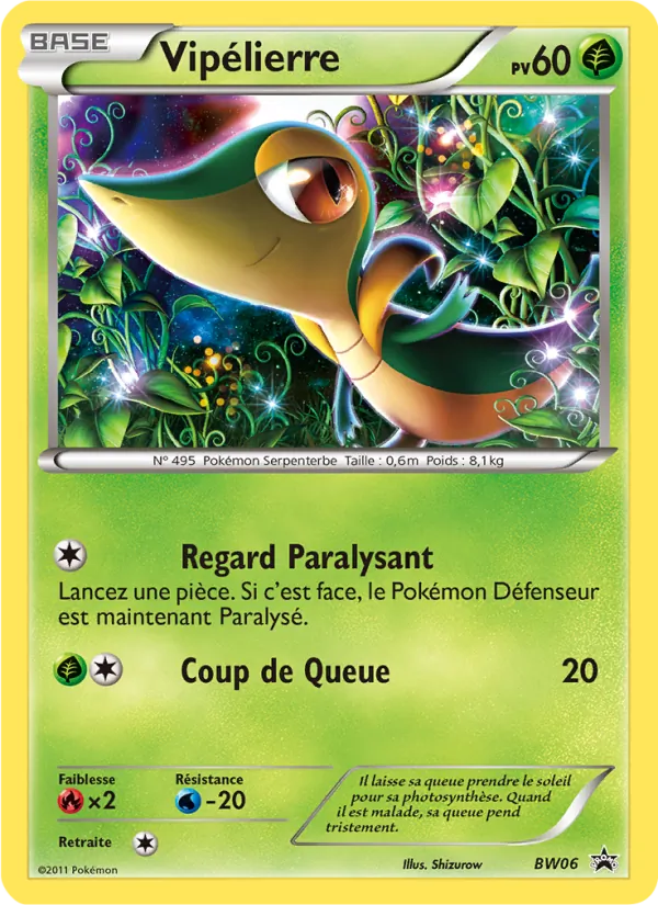 Carte Pokémon Vipélierre BW06/101 de l'extension Promo BW