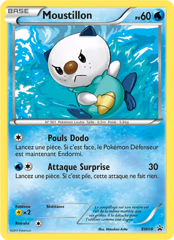 Carte Pokémon Moustillon BW08/101 de l'extension Promo BW
