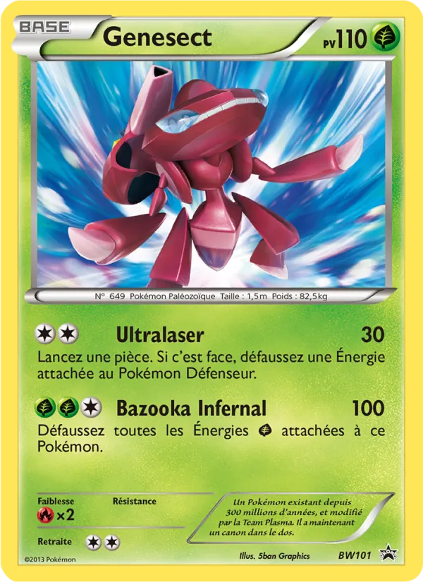 Carte Pokémon Genesect BW101/101 de l'extension Promo BW