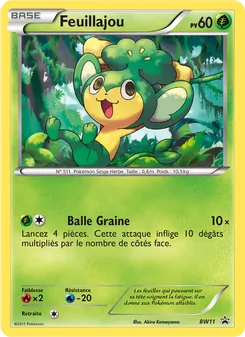 Carte Pokémon Feuillajou BW11 — Promo BW