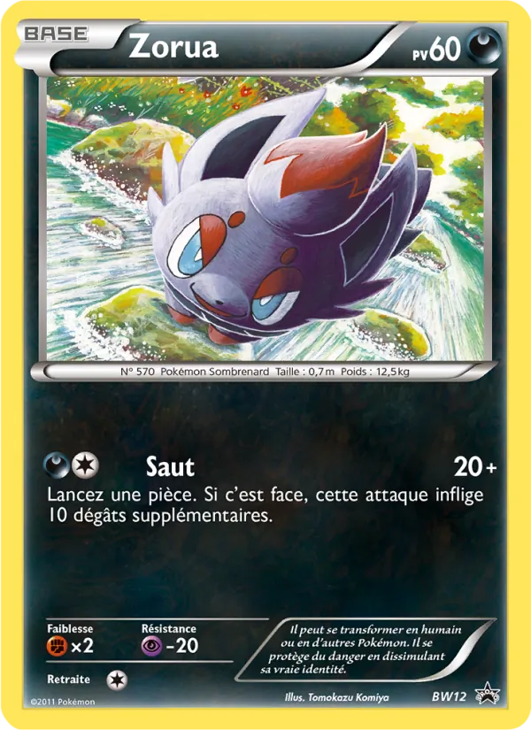 Carte Pokémon Zorua BW12/101 de l'extension Promo BW
