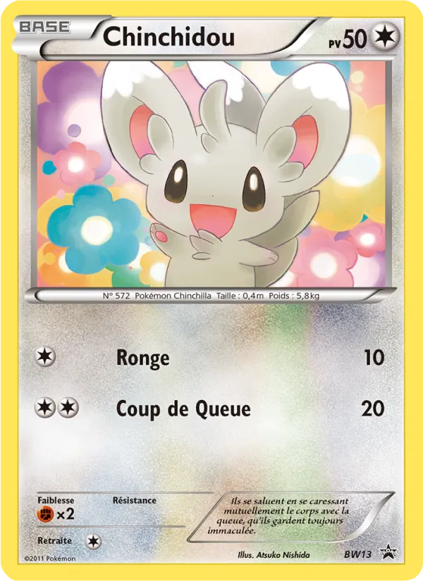 Carte Pokémon Chinchidou BW13/101 de l'extension Promo BW