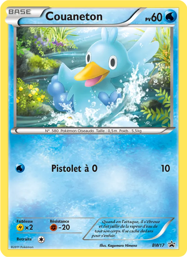 Carte Pokémon Couaneton BW17/101 de l'extension Promo BW