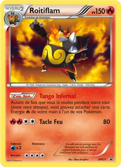 Carte Pokémon Roitiflam BW21 — Promo BW