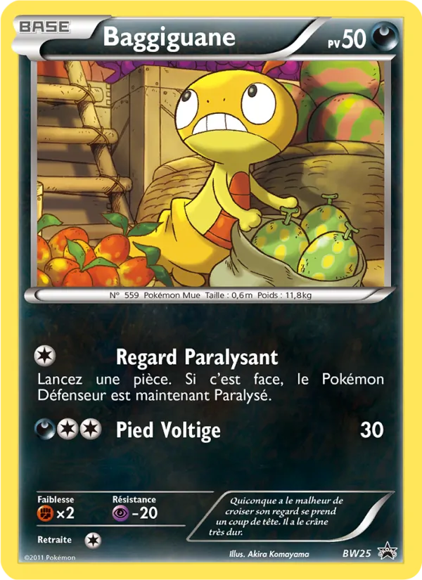 Carte Pokémon Baggiguane BW25/101 de l'extension Promo BW