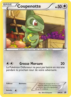 Carte Pokémon Coupenotte BW26 — Promo BW
