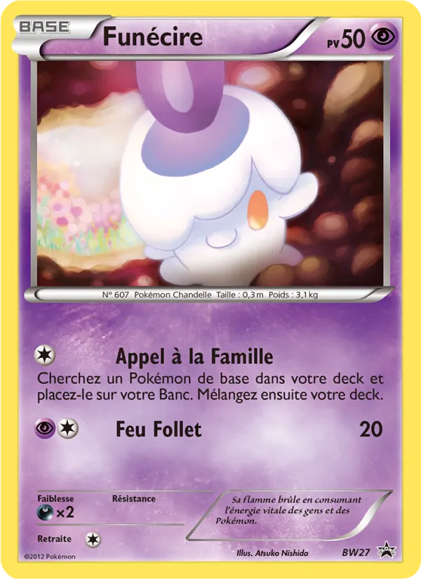 Carte Pokémon Funécire BW27/101 de l'extension Promo BW