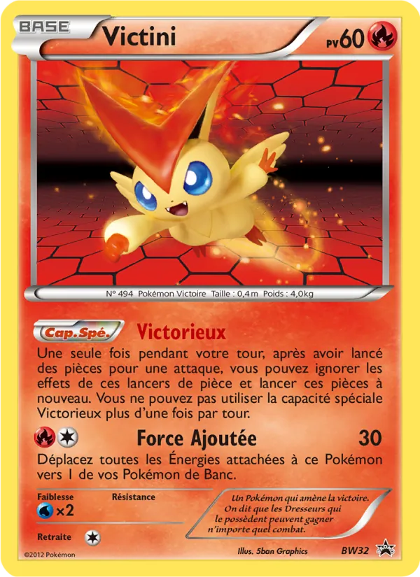 Carte Pokémon Victini BW32/101 de l'extension Promo BW