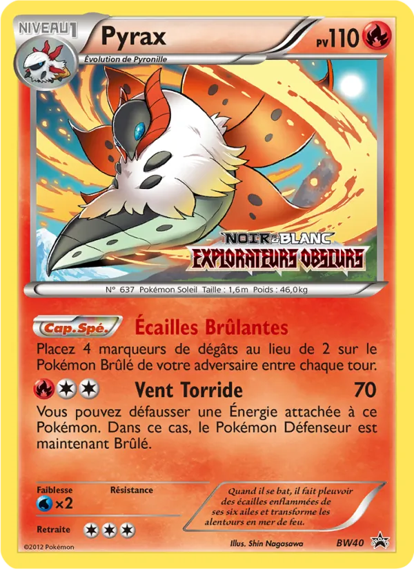 Carte Pokémon Pyrax BW40/101 de l'extension Promo BW