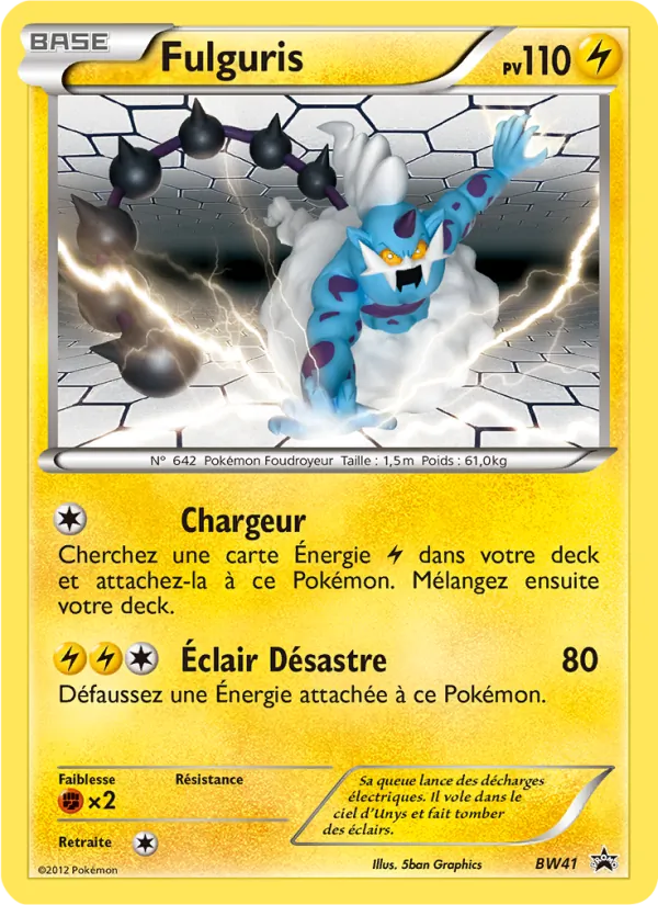 Carte Pokémon Fulguris BW41/101 de l'extension Promo BW