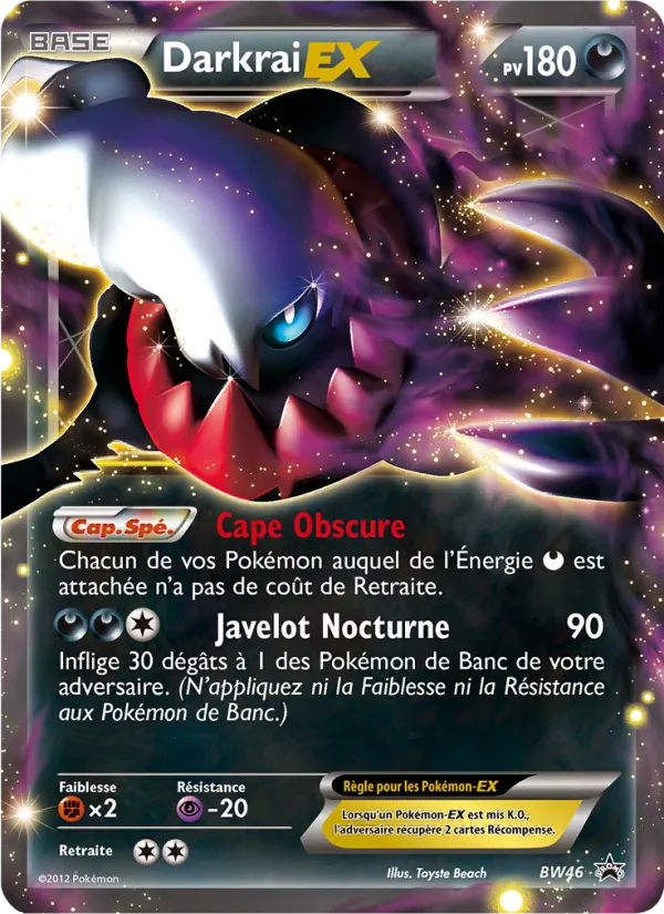 Carte Pokémon Darkrai ex BW46/101 de l'extension Promo BW